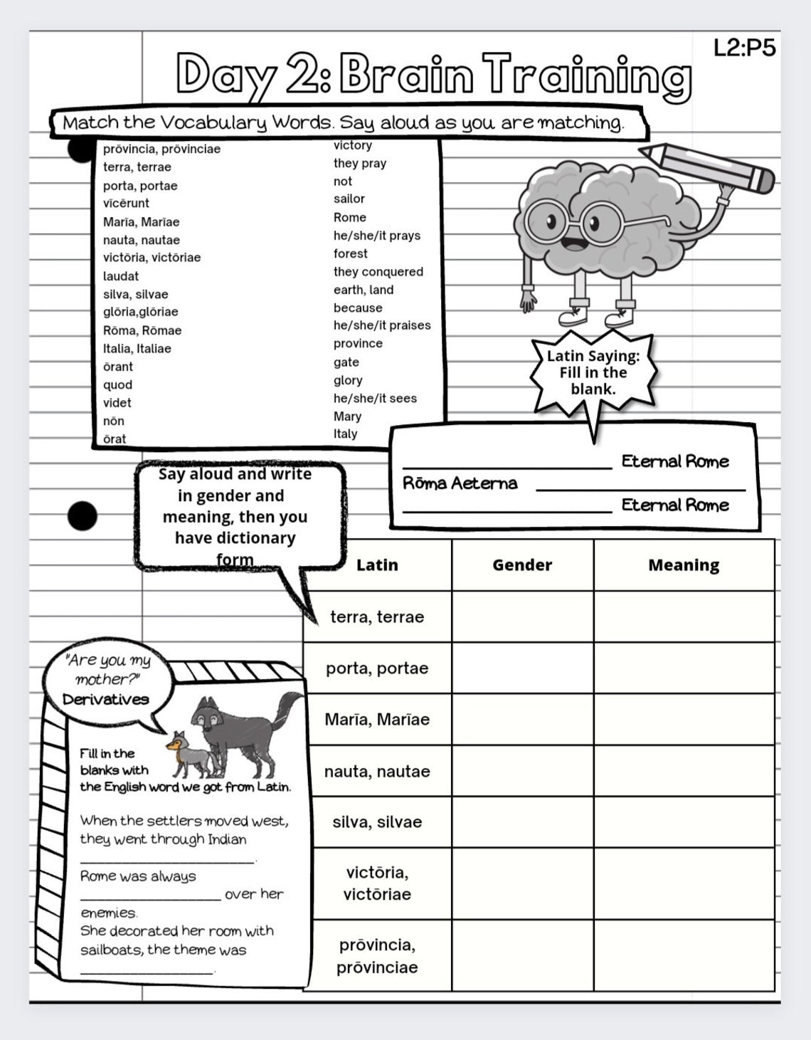Henle Latin Workbook 1st Semester Challenge A Printable Homeschooling ...