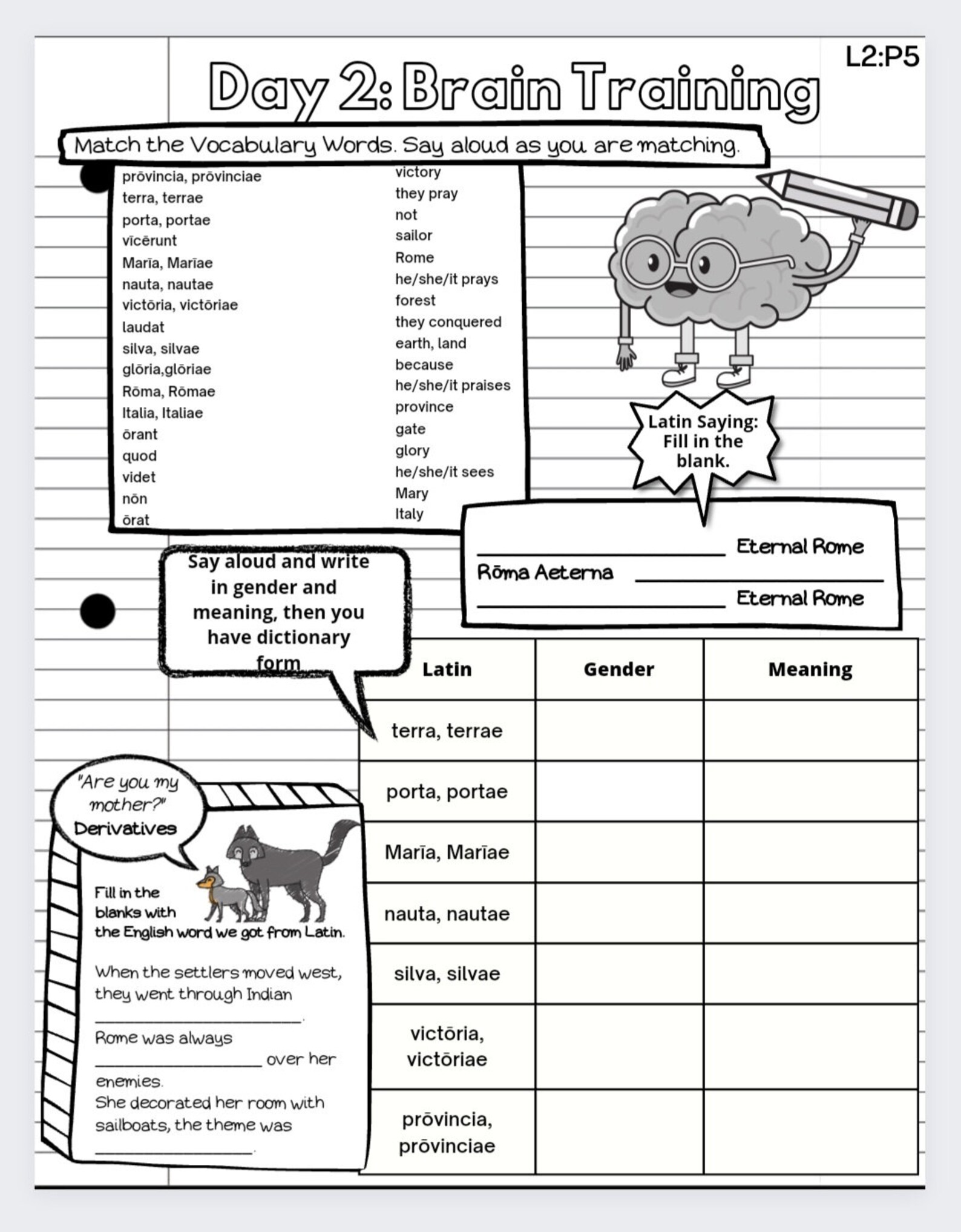 Henle Latin Workbook 1st Semester Challenge A Printable Homeschooling ...