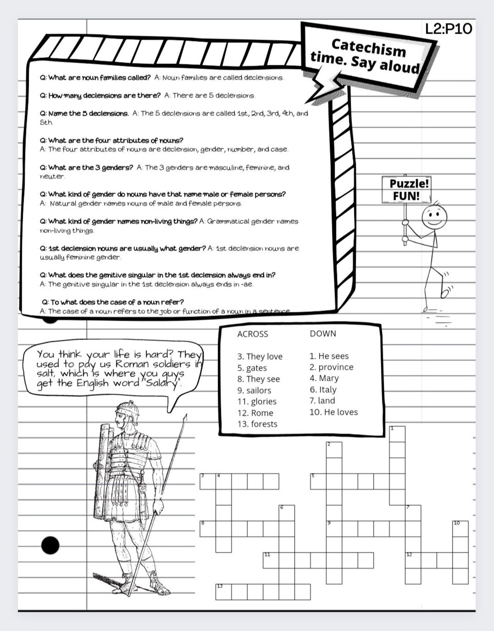 Henle Latin Workbook 1st Semester Challenge A Printable Homeschooling ...