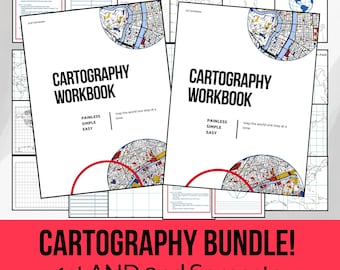 Cartography Workbook Challenge A Printable Digital Download for Classical Homeschool Students Learning Drawing Geography in Middle School