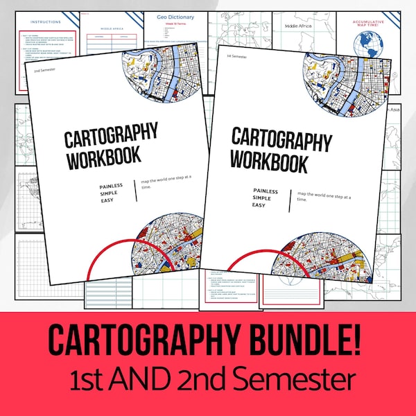 Cartography Workbook for Classical Education Printable Digital DownloadHomeschool Students Learning Drawing Geography Middle School
