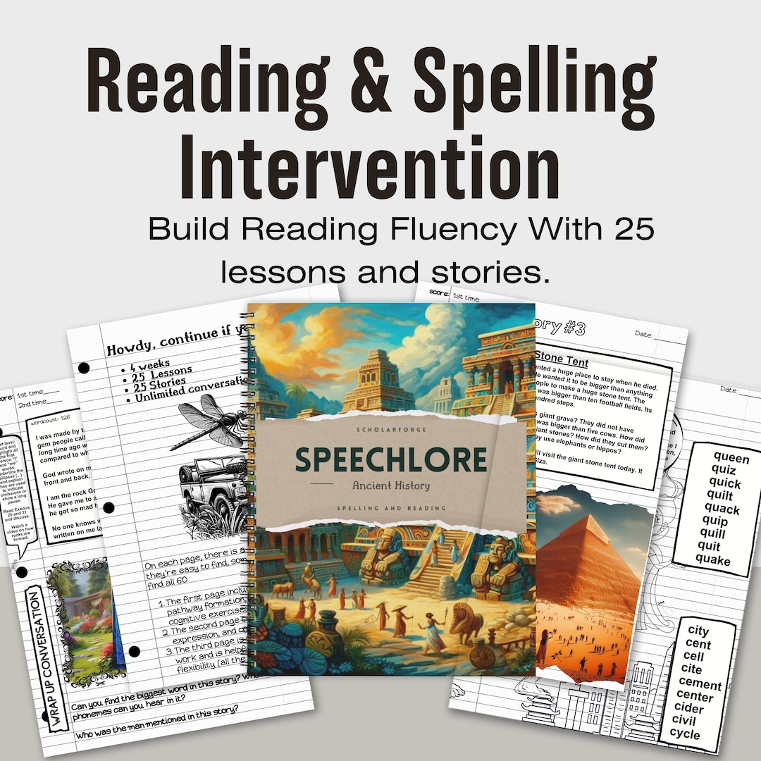 Reading Spelling Intervention Resource for Homeschool Printable ...