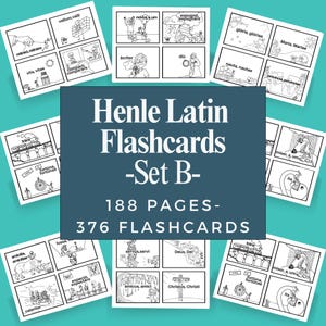 Henle Latin Vocabulary Flashcards Set B With Pictures For Classical Students and Homeschool Families Learning Language Printable Resource