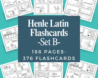 Henle Latein Vokabeln Set B mit Bildern für klassische Schüler und Familien Homeschool-Lernen Sprache lernen