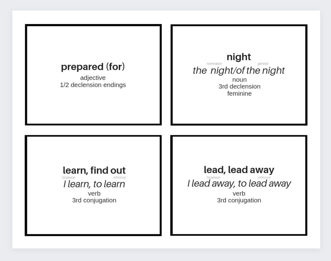 Challenge B Henle Latin Flashcards with Pictures - Etsy