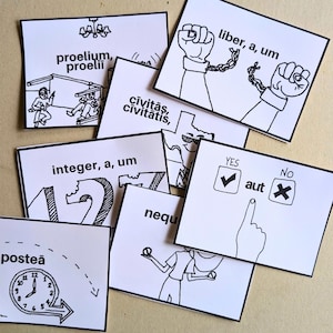 Henle Latin Vocabulary Flashcards With Pictures for Challenge B and ...