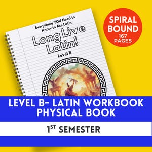 PRINTED Level B Latin Workbook For Homeschool Teaching Resource For Henle Latin Help Student Supplement Classical School