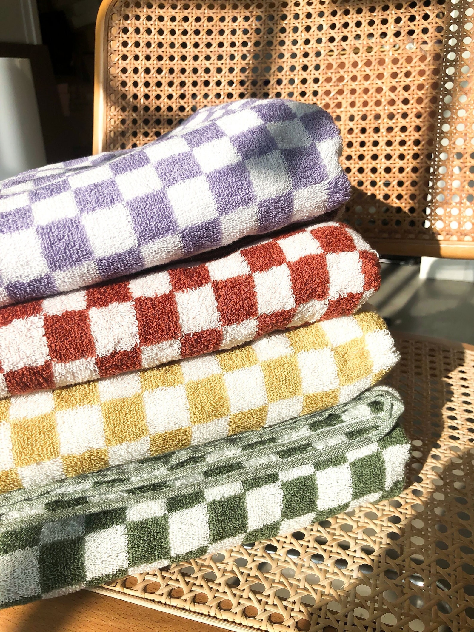 Checkered Bath Towel Checkered Hand Towel Retro Vibe Plaid Etsy