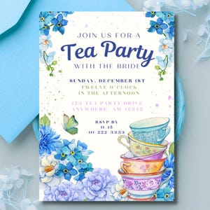 Tea Party, Tea Party Invitation, Tea Party Bridal Shower Invitation, Tea Party Shower, Bridal Tea Party, Tea Party Invite, Tea Bridal Shower