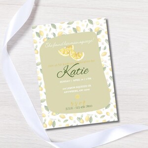 Main Squeeze Invitation, Main Squeeze Bridal Shower Invitation, Lemon Invitation, Main Squeeze, Lemon Bridal Shower Invite, Bridal Shower