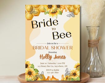 Bride to Bee Invitation, Bride to Bee, Bride to Bee Invite, Bride to Bee Bridal Shower, Bridal Shower Invite, Bee Invitation, Bee Invite