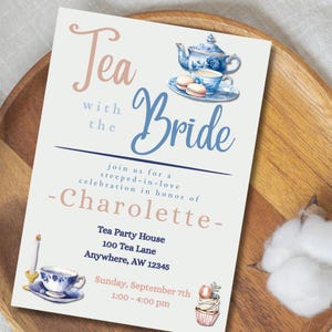 Tea Party Invitation, Bridal Shower Tea Party, Tea Party, Tea Party Bridal Shower, Tea Party Theme, Tea Party Invite, Bridal Shower Invite