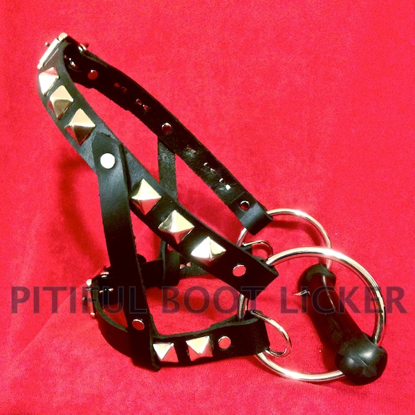 Leather Pony Play Bridle Gag gift Genuine Premium Cowhide Leather handcrafted U.S.