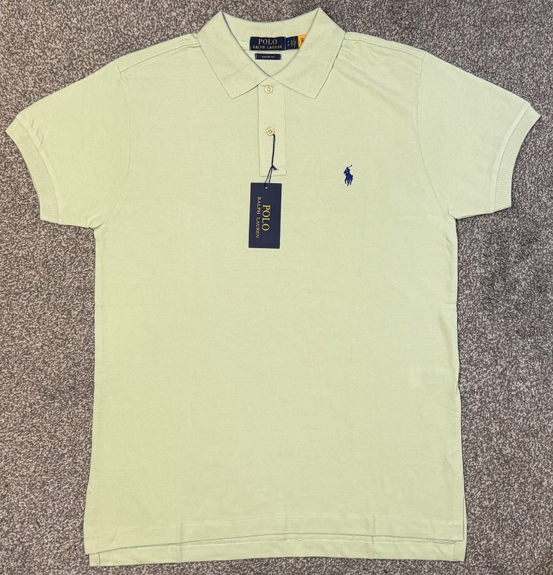 Polo Ralph Lauren pour hommes Polo avec étiquettes Noir blanc gris bleu marine Toutes les tailles S M L XL XXL. Soldes d'été coupe ajustée Sea Green