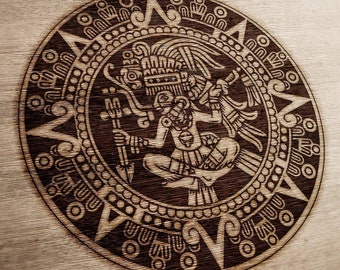 Aztec Calendar Svg Gift Digital Design 3 Vector dxf, cdr,svg, for CNC, vector file, digital vector art, cnc file, cnc pattern, laser cut