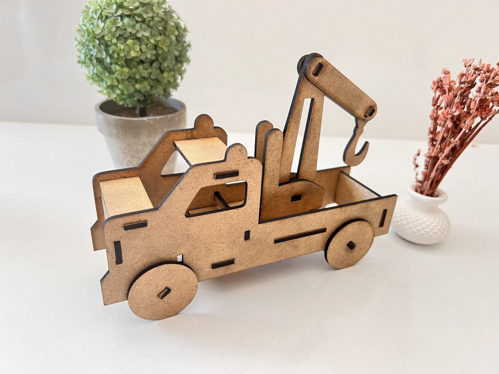 Toy Router Crane Truck 3d Model Kids Laser Toy Puzzle Cut Vector Easy for Cut, Dxf ...