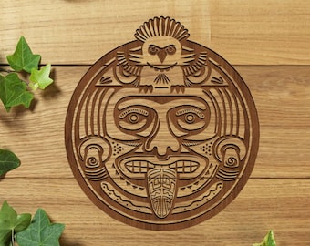 Aztec Calendar Svg Gift Digital Design 7 Vector dxf, cdr,svg, for CNC, vector file, digital vector art, cnc file, cnc pattern, laser cut