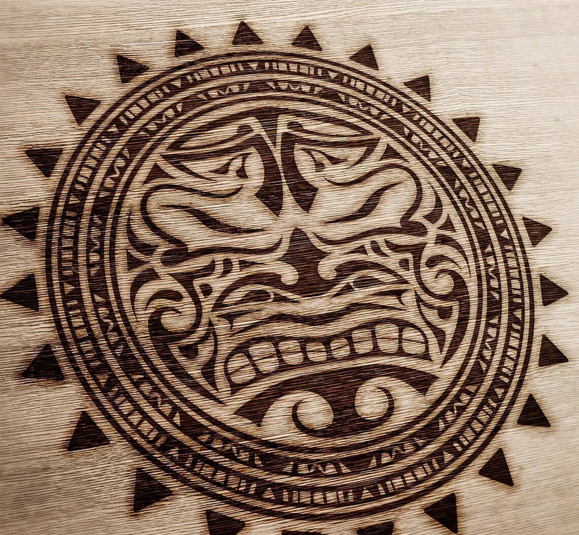 Aztec Calendar Svg Gift Digital Design 10 Vector Dxf, Cdr,svg, for CNC ...