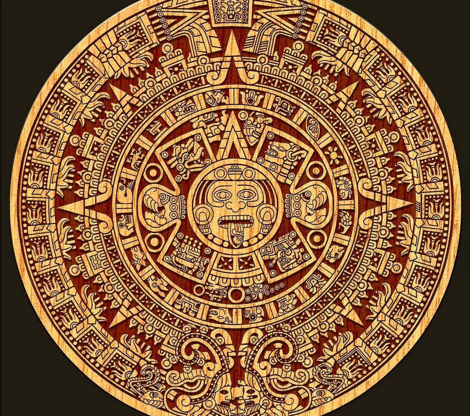 Aztec Calendar Svg Gift Digital Design Vector Dxf, Cdr,svg, for CNC ...