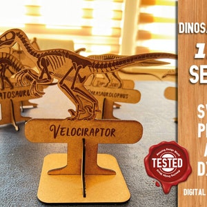 Dinosaur Svg Laser cut file multilayer decor, T-Rex Glowforge project laser cut model Set 11 dinosaurs toys for kids laser cutting.Dinosaurs