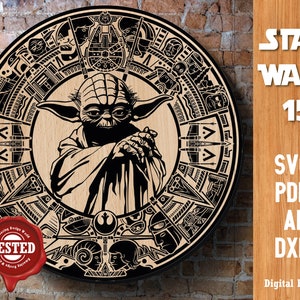 Star Wars Calendar Svg v15 Vector dxf, cdr,svg, for laser, cnc, printing file, digital vector art, cnc file pattern, laser cut, carving,