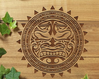 Aztec Calendar Svg Gift Digital Design 10 Vector dxf, cdr,svg, for CNC, vector file, digital vector art, cnc file, cnc pattern, laser cut