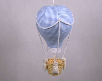 Papier peint montgolfière | Éléphant et ballons colorés sur fond vinta