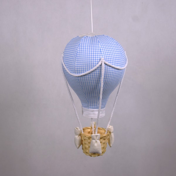 Blue Hot air balloon, baby shower gift travel theme nursery decor, Heißluftballon, big balloon