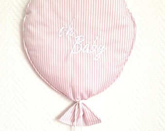 Oh Baby Balloon | Handmade Wall Hanging Decoration | Nursery decoration | Kids room décor | Ballonkissen