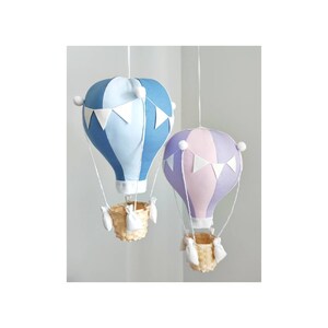 Hot Air Balloon Nursery Decor: Set of 2 Handmade Baby Shower Gifts