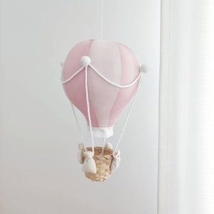 Pink Hot air balloon, baby shower gift travel theme nursery decor, Heißluftballon, big balloon