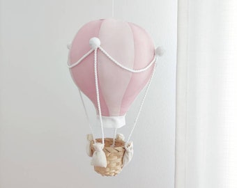 Pink Hot Air Balloon Decor: Baby Shower Travel Theme