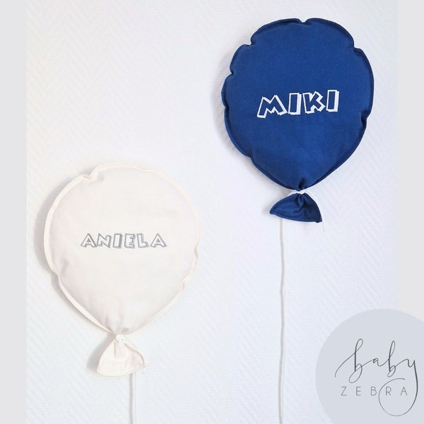 Set personalizzato di 2 palloncini / Decorazione da appendere a parete fatta a mano / Decorazione dell'asilo nido / Arredamento della camera dei bambini / Ballonkissen