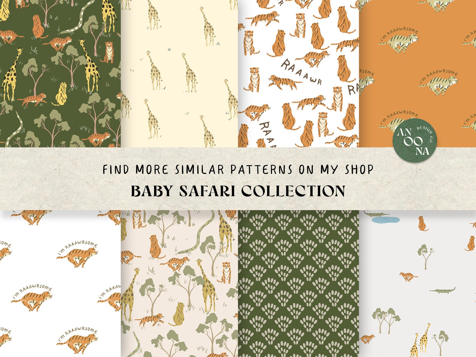 Safari Animal Patterns Seamless Pattern for Fabric Repeating Pattern ...