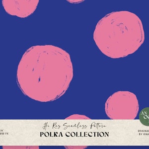 Polka Dot Seamless Pattern - Repeating Pattern for Fabric - Commercial Use - Plaid Digital Paper - Scrapbook Paper - Hand-drawn Polka Dot