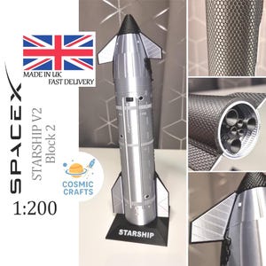 SpaceX Starship Block 2 V2 Model – Detailed - Space Collectible - NASA SpaceX Gift - Rocket - Space Desk Decor - Fast Free Delivery