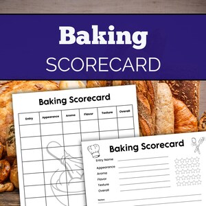 Baking Contest Scorecard – Printable Taste Test Party Challenge (Printable PDF Download)