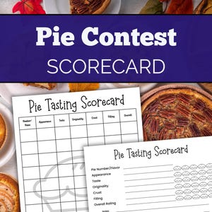 Pie Tasting Scorecard – Printable Judging Game for Parties & County Fair Apple Pie Contests (PDF)