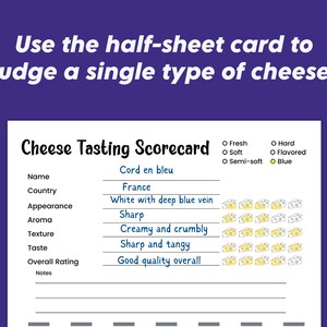 Cheese Tasting Scorecard – Wine & Cheese Party Game (PDF Download) - Etsy