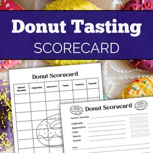 Donut Taste Testing Scorecard – Family Food Game (PDF Printable)