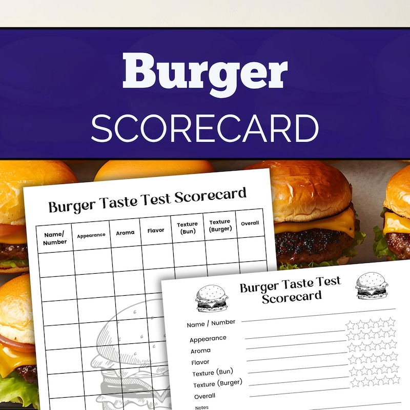 Food Judging Score Sheet - Etsy