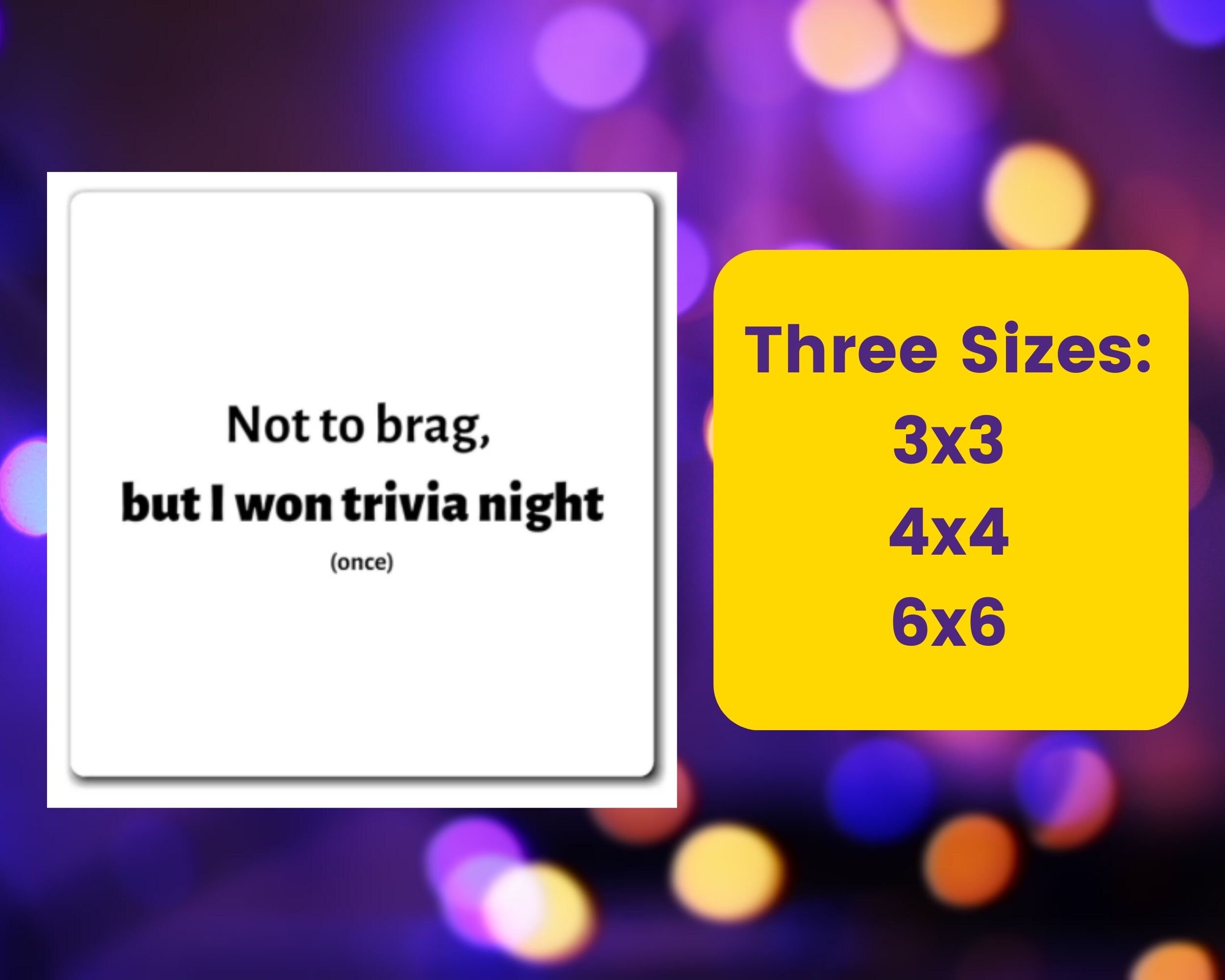Trivia Night Game Brag Funny Award for Pub Trivia Etsy