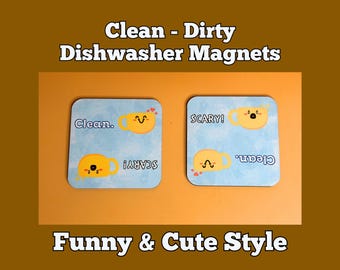 Funny Clean Dirty Dishwasher Magnet – Quirky Kitchen Decor