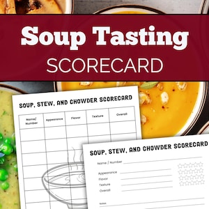 Soup Cookoff Scorecard – Stew & Chowder Tasting Game (PDF Download)