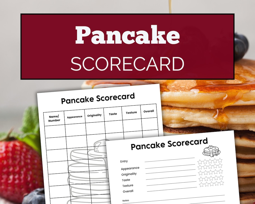 Pancake Taste Test Scorecard – Brunch Party Game (PDF Download) - Etsy