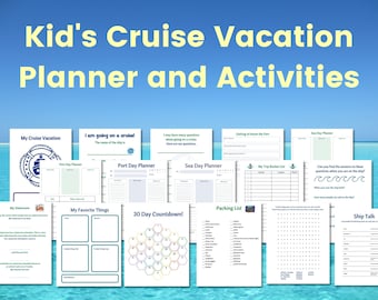 Kids Cruise Planner and Cruise Vacation Activities | Travel Planner for Family Cruise Vacation | Packing List, Games, and More