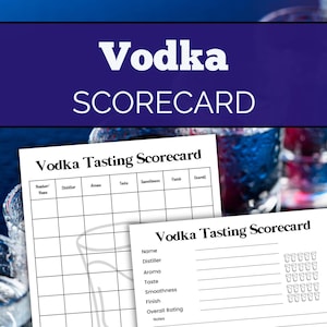 Vodka Tasting Scorecard – Printable Party Game for Drink Flights (PDF Download)