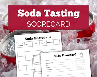 Ficha de puntuación para cata de refrescos – Hoja de puntuación para fiestas de cata de bebidas (PDF imprimible)