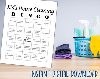 Kids Housecleaning Bingo Game | Clean the House in a Fun Way | Complete Chores as a Family for Fun