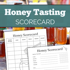 Honey Tasting Scorecard – Printable Flight Sheet for Samplers (PDF Download)